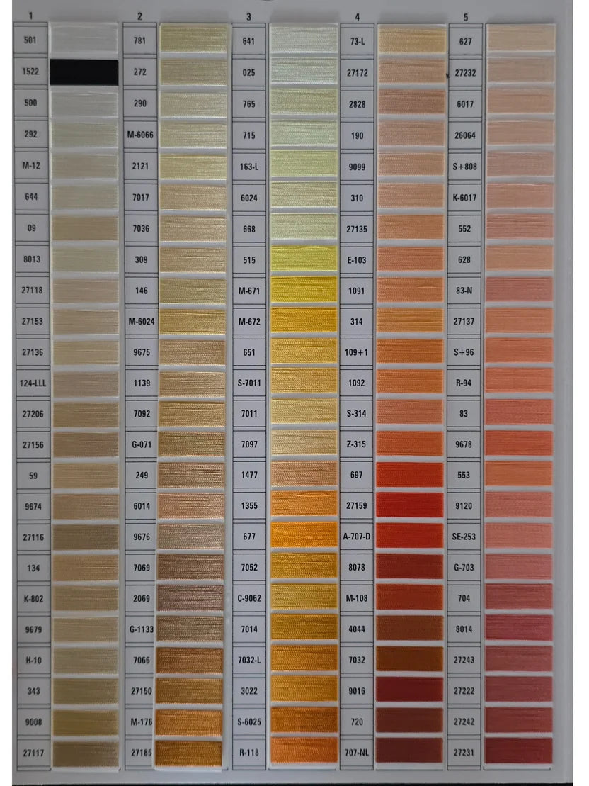 Viscose Thread Shade Card